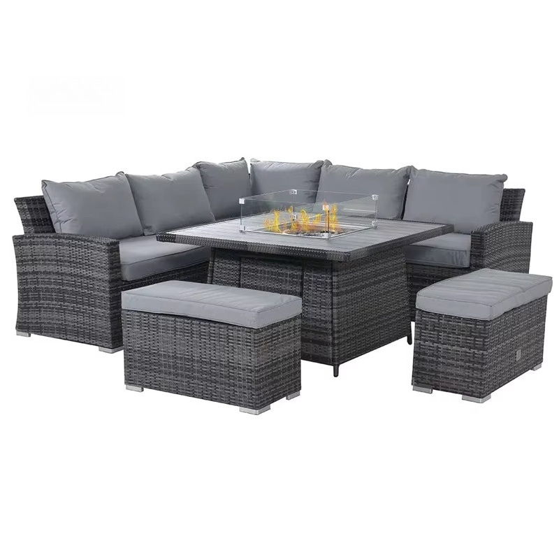 Outdoor Furniture Fire Pit Set - Patio Furniture Set with Fire Pit