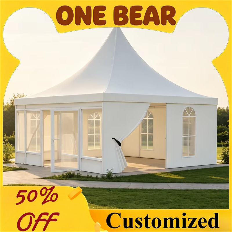 Outdoor Furniture Exhibition - Customizable Waterproof Aluminum High Peak Pagoda