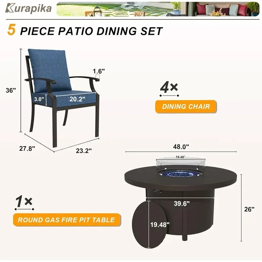 5-Piece Outdoor Patio Furnitur - Outdoor Furniture Fire Pit Set ulasan dan harga