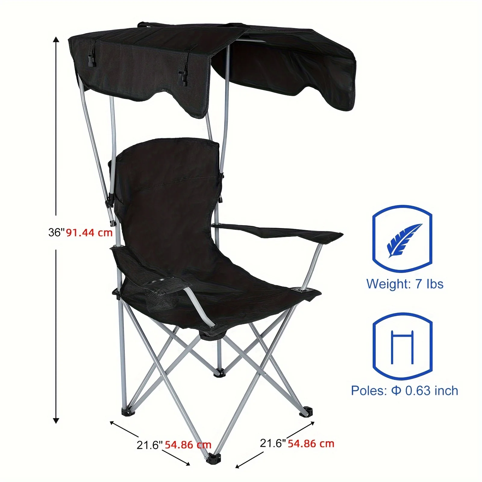 Canopy Lounge Chair with Sunsh - Outdoor Furniture Sunbrella ulasan dan harga