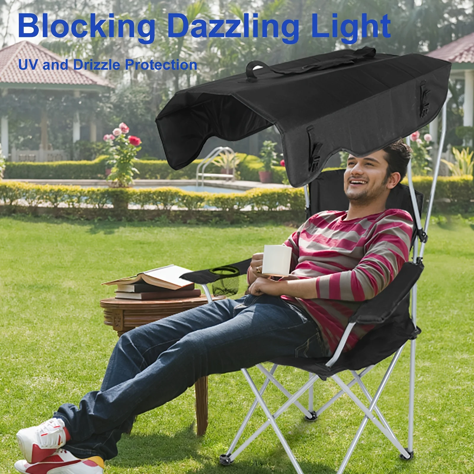 Canopy Lounge Chair with Sunsh - Outdoor Furniture Sunbrella ulasan dan harga