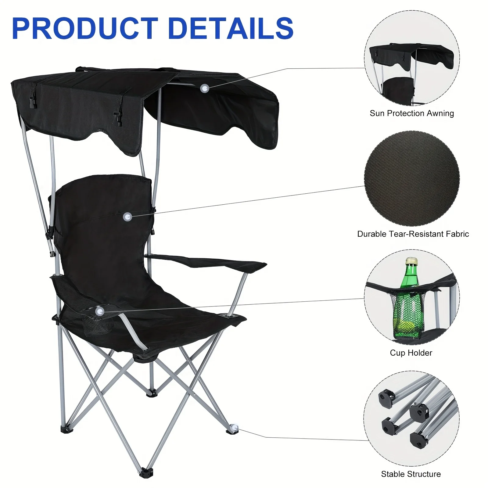Canopy Lounge Chair with Sunsh - Outdoor Furniture Sunbrella ulasan dan harga