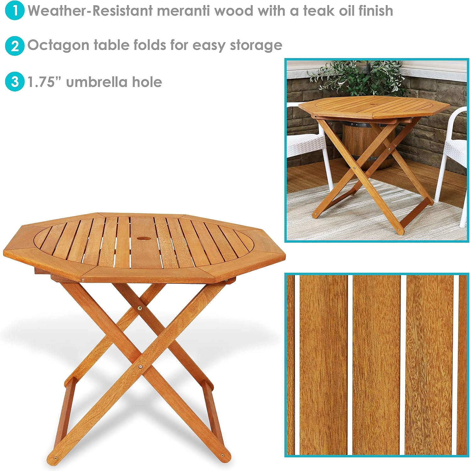 Meranti Wood Folding Outdoor T - Outdoor Furniture One Piece ulasan dan harga
