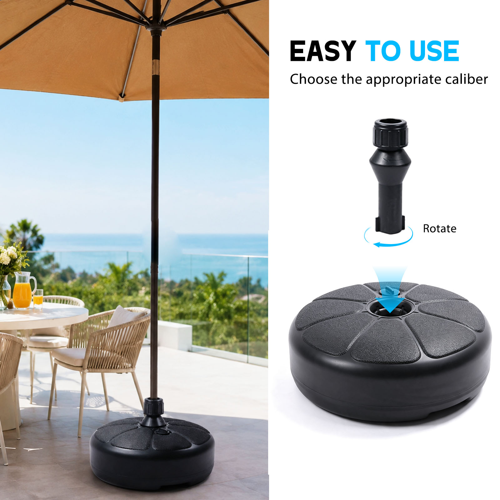 26lbs Fillable Water Sand Umbr - Outdoor Furniture Sunbrella ulasan dan harga