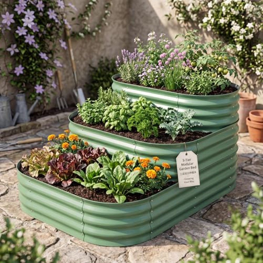 61x42x31 Inch Galvanized Raise - Planter Raised Metal ulasan dan harga