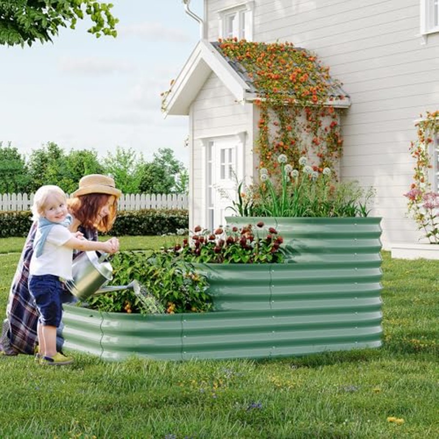 61x42x31 Inch Galvanized Raise - Planter Raised Metal ulasan dan harga