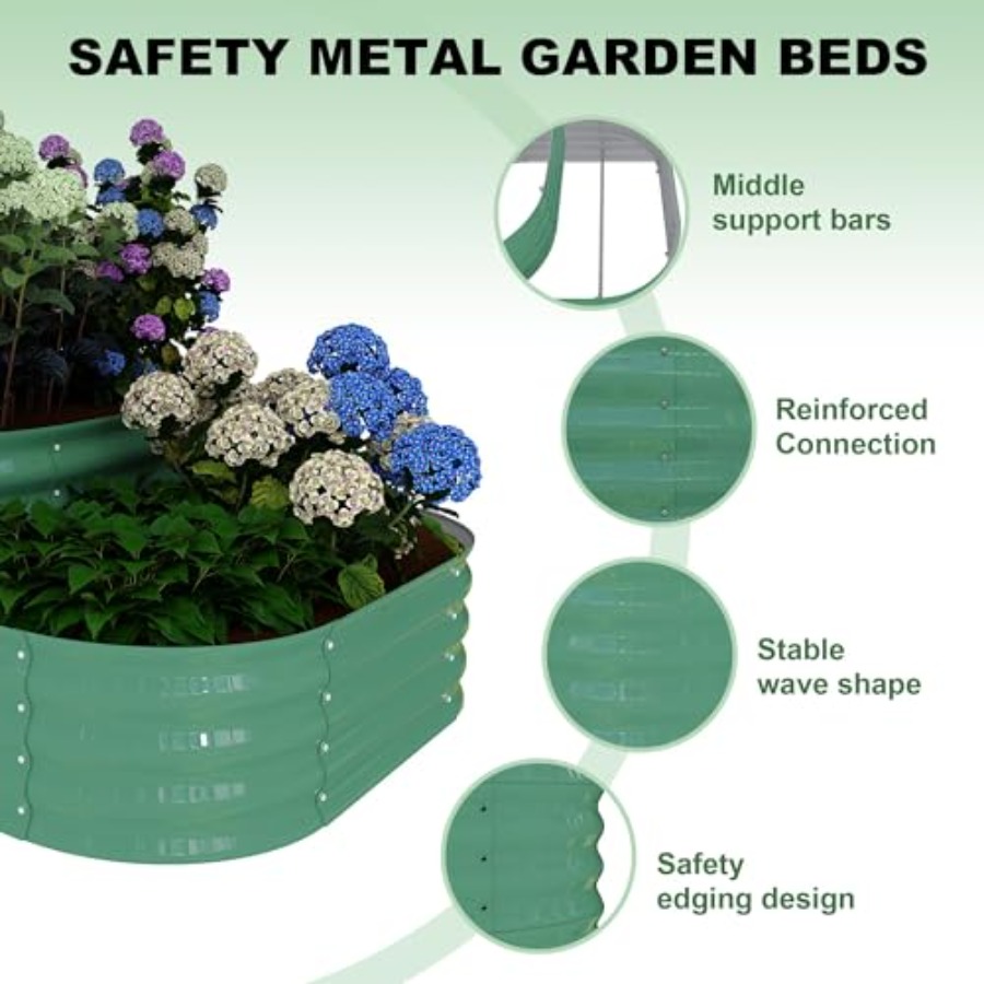 61x42x31 Inch Galvanized Raise - Planter Raised Metal ulasan dan harga