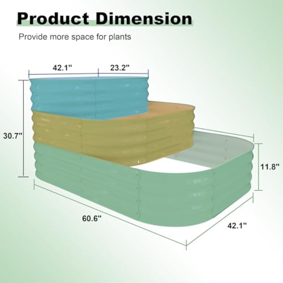 61x42x31 Inch Galvanized Raise - Planter Raised Metal ulasan dan harga