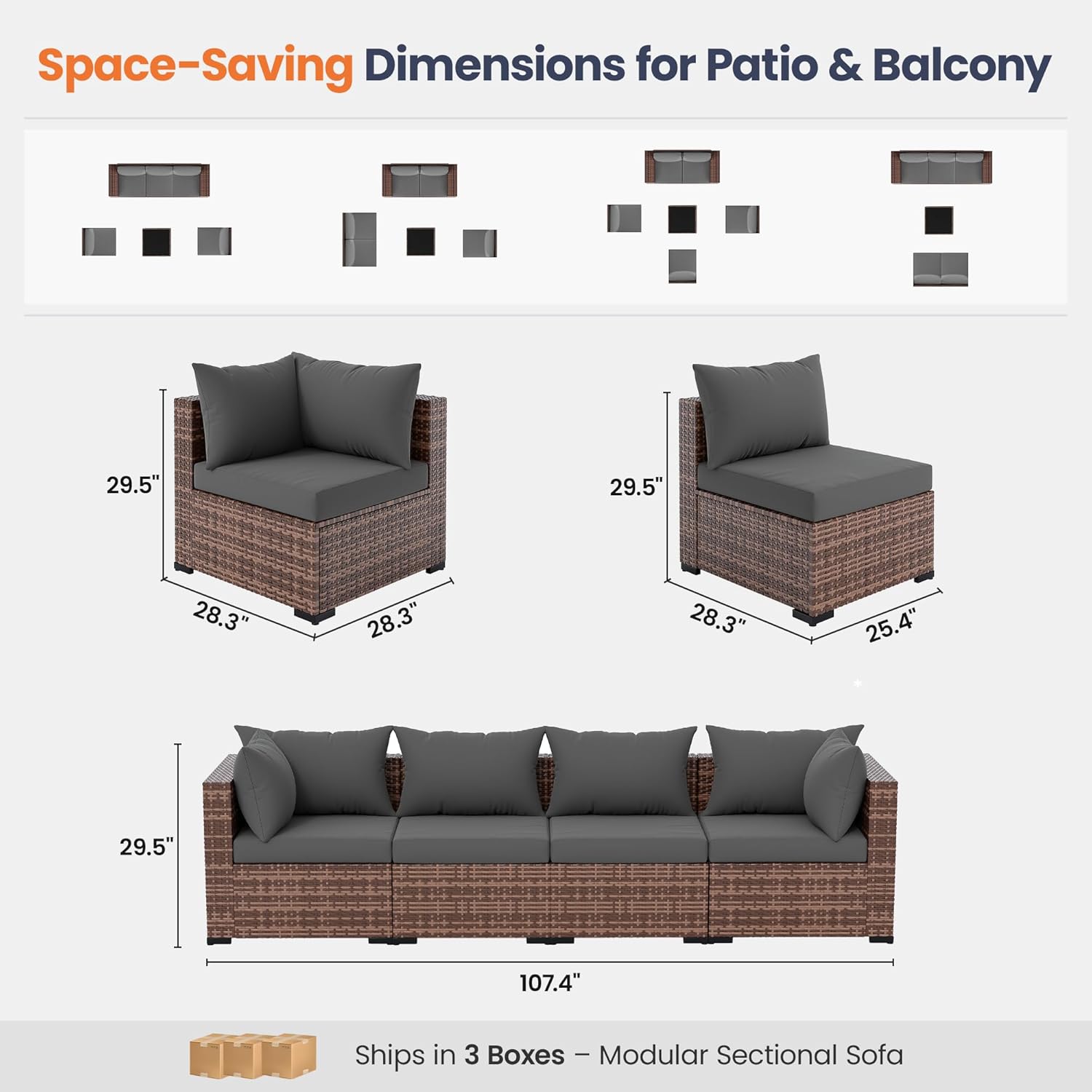 5-Piece Outdoor Sectional Sofa - Outdoor Furniture Fire Pit Set ulasan dan harga