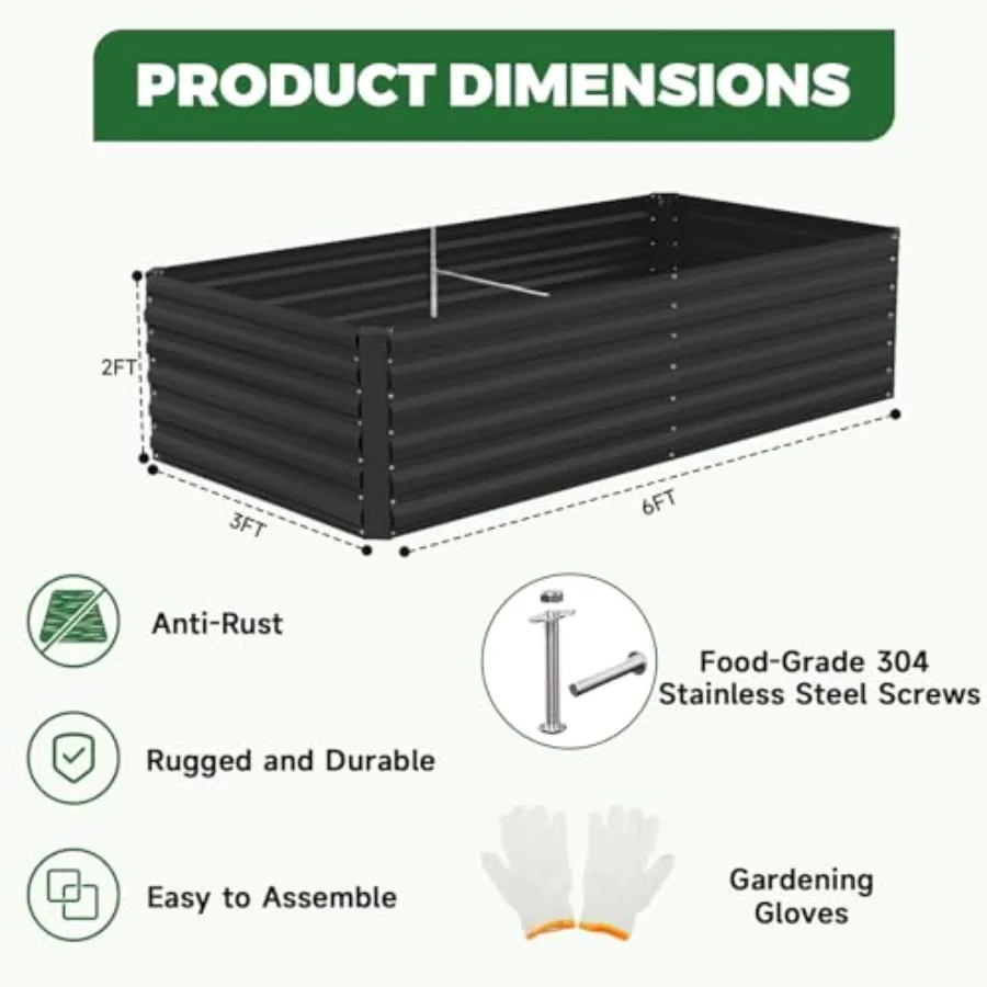 x2ft Outdoor Metal Raised Gard - Planter Raised Metal ulasan dan harga
