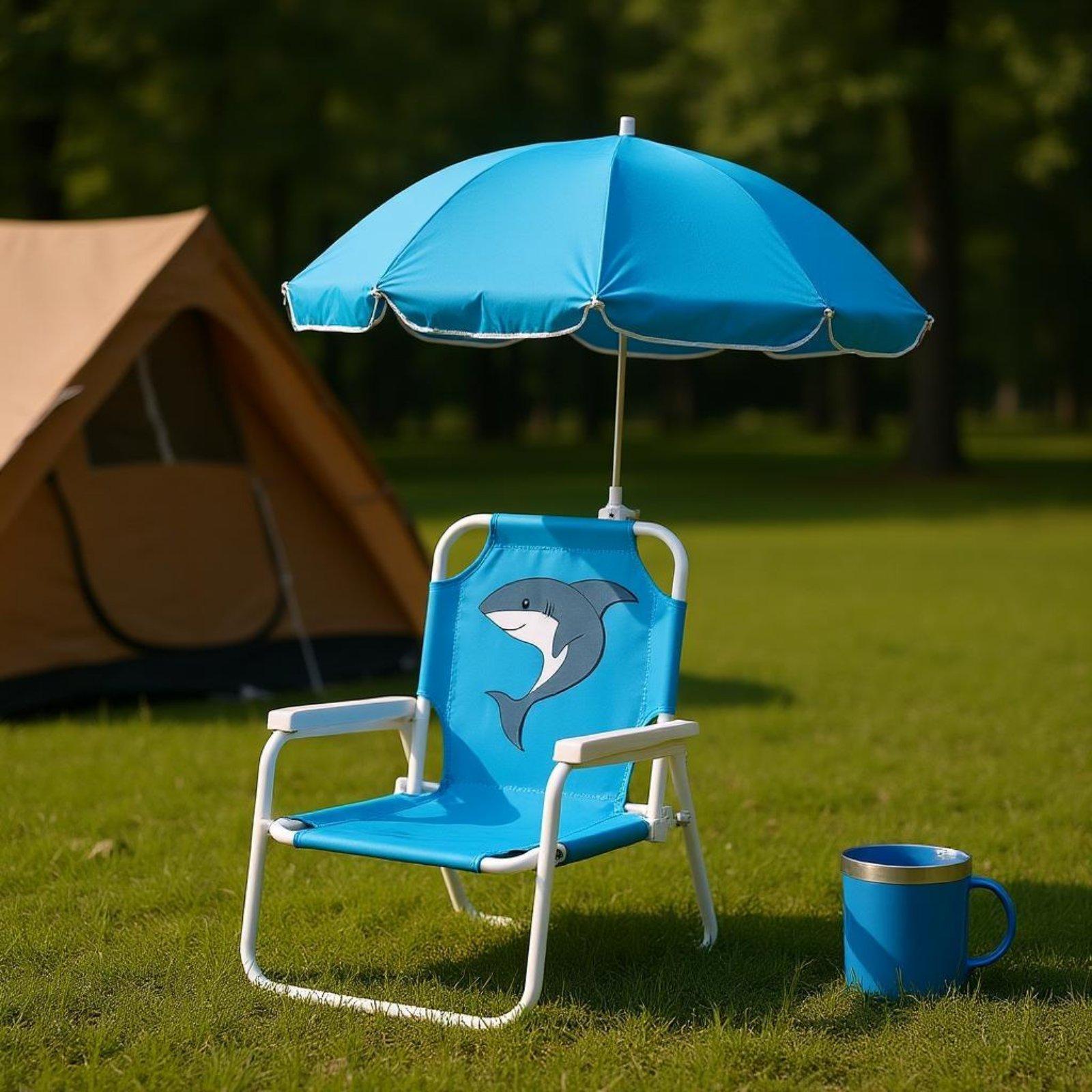 Kids Beach Chair with Umbrella - Outdoor Furniture Sunbrella ulasan dan harga