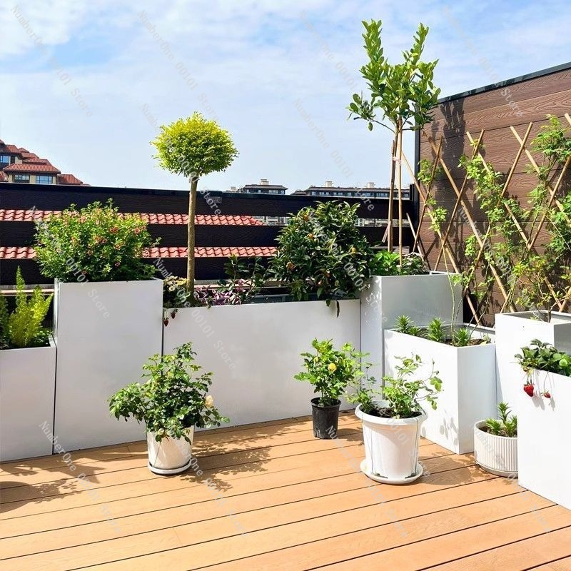Large Capacity Custom Outdoor  - Planter Raised Metal ulasan dan harga