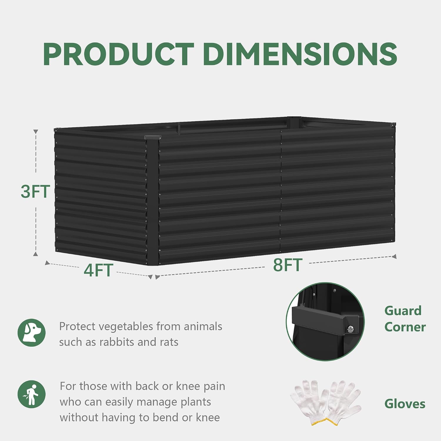 Outdoor Raised Garden Bed Kit, - Planter Raised Metal ulasan dan harga
