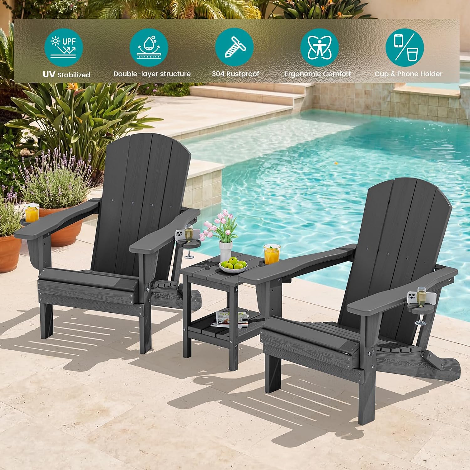 Outdoor Folding Chairs Set Of  - Outdoor Furniture Fire Pit Set ulasan dan harga