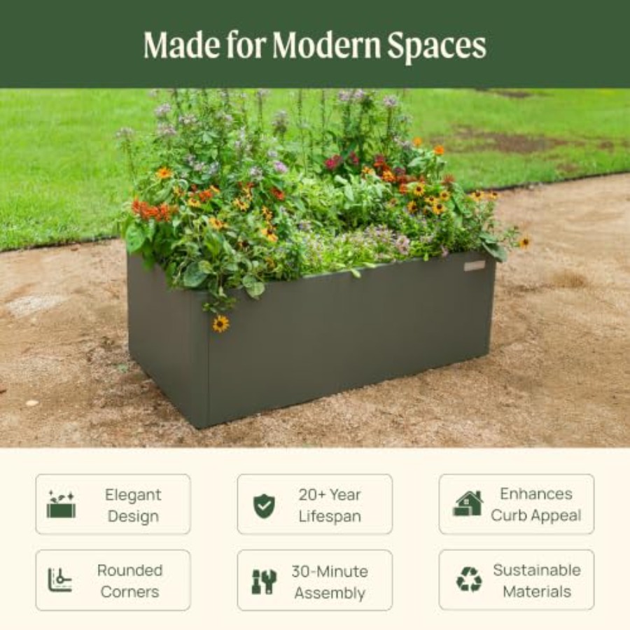 Modern Raised Garden Bed, 17