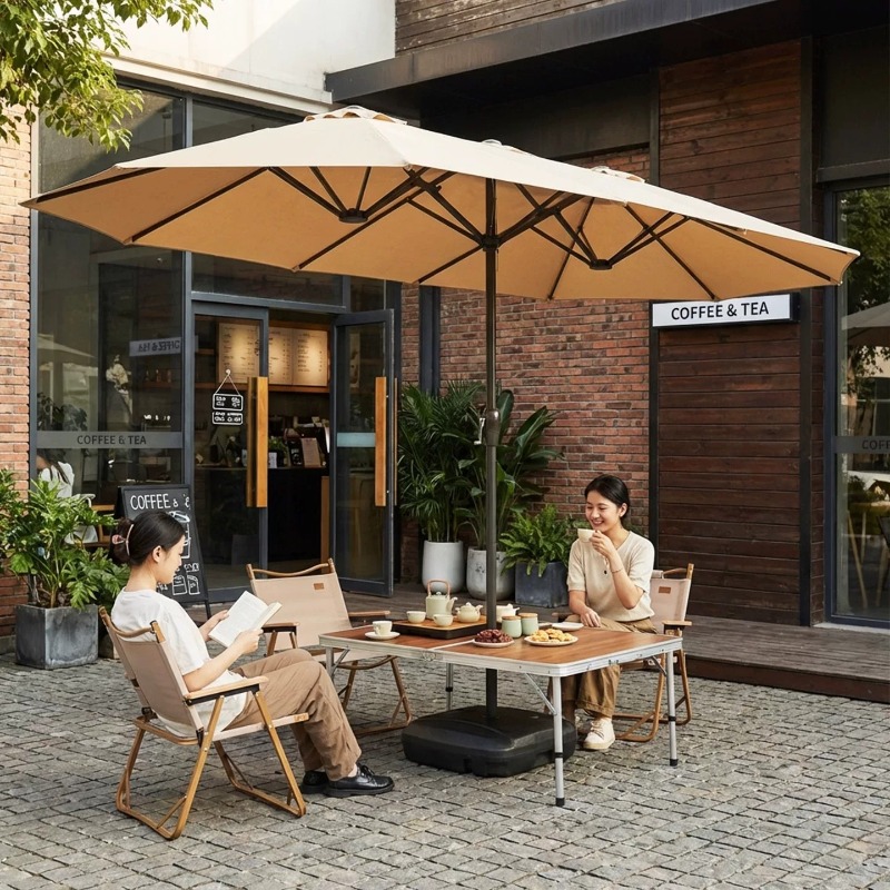 Outdoor Shade Umbrella Large C - Outdoor Furniture Sunbrella ulasan dan harga