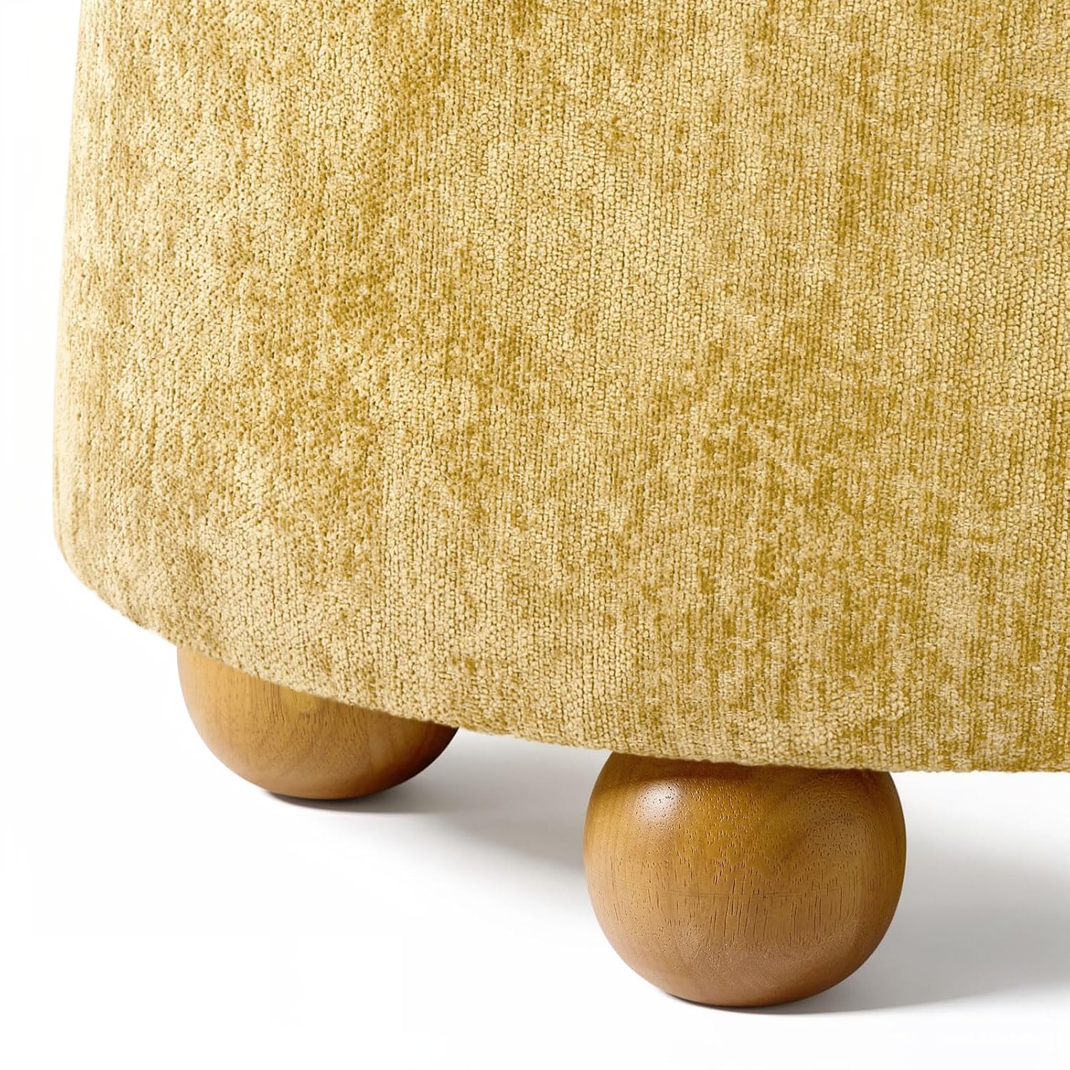 Round Tapered Ottoman Rubberwo - Outdoor Furniture Yellow ulasan dan harga