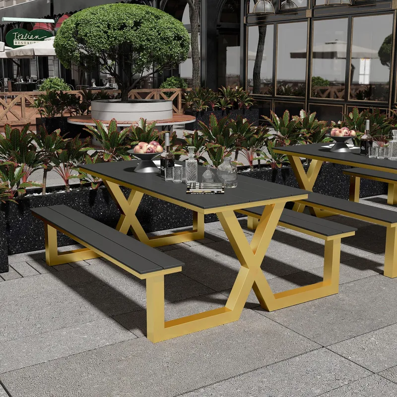Outdoor One Piece Park Table a - Outdoor Furniture One Piece ulasan dan harga