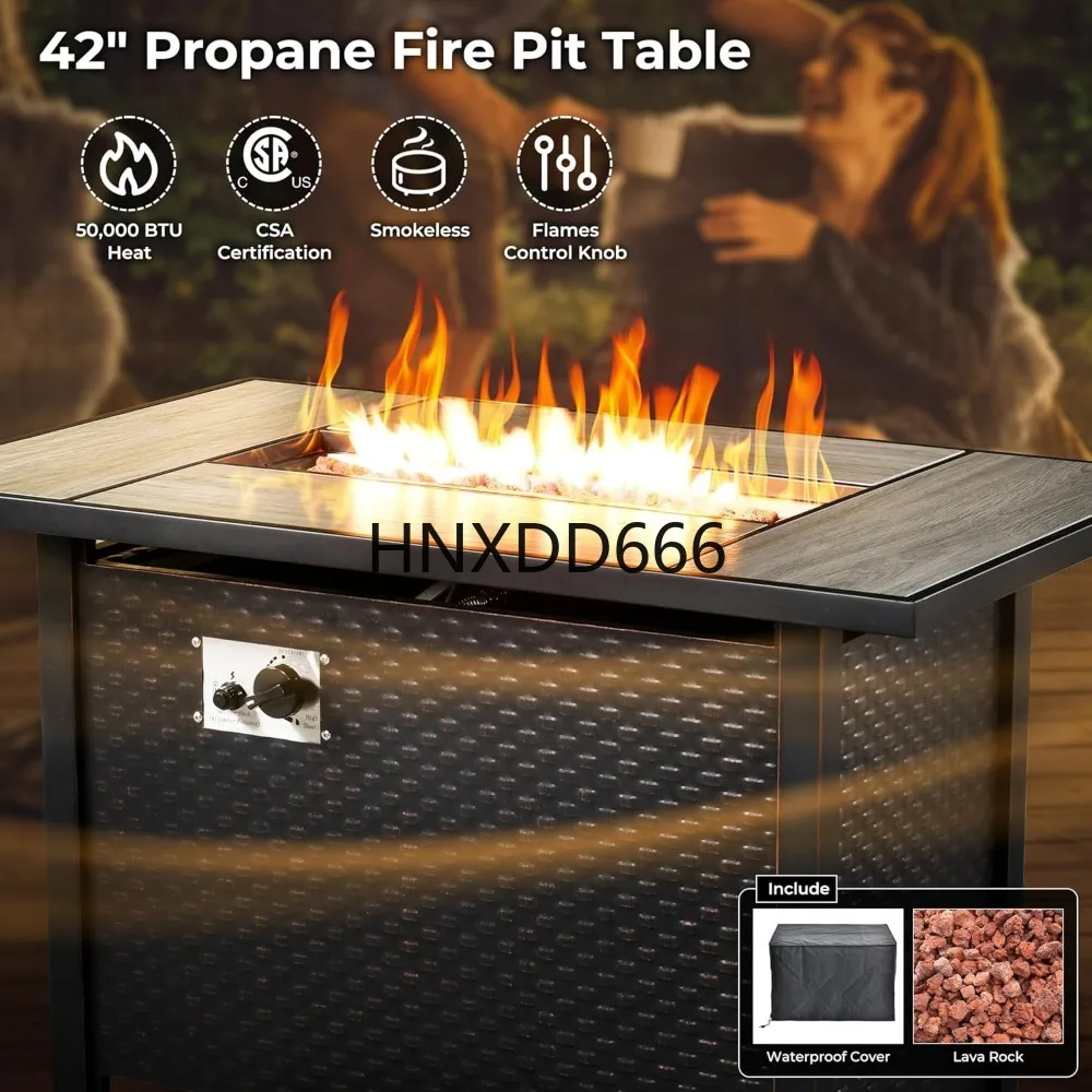 Outdoor 8 Piece Patio Furnitur - Outdoor Furniture Fire Pit Set ulasan dan harga